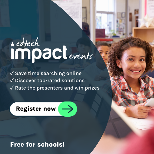 Promotional banner - EdTech Impact virtual showcase events